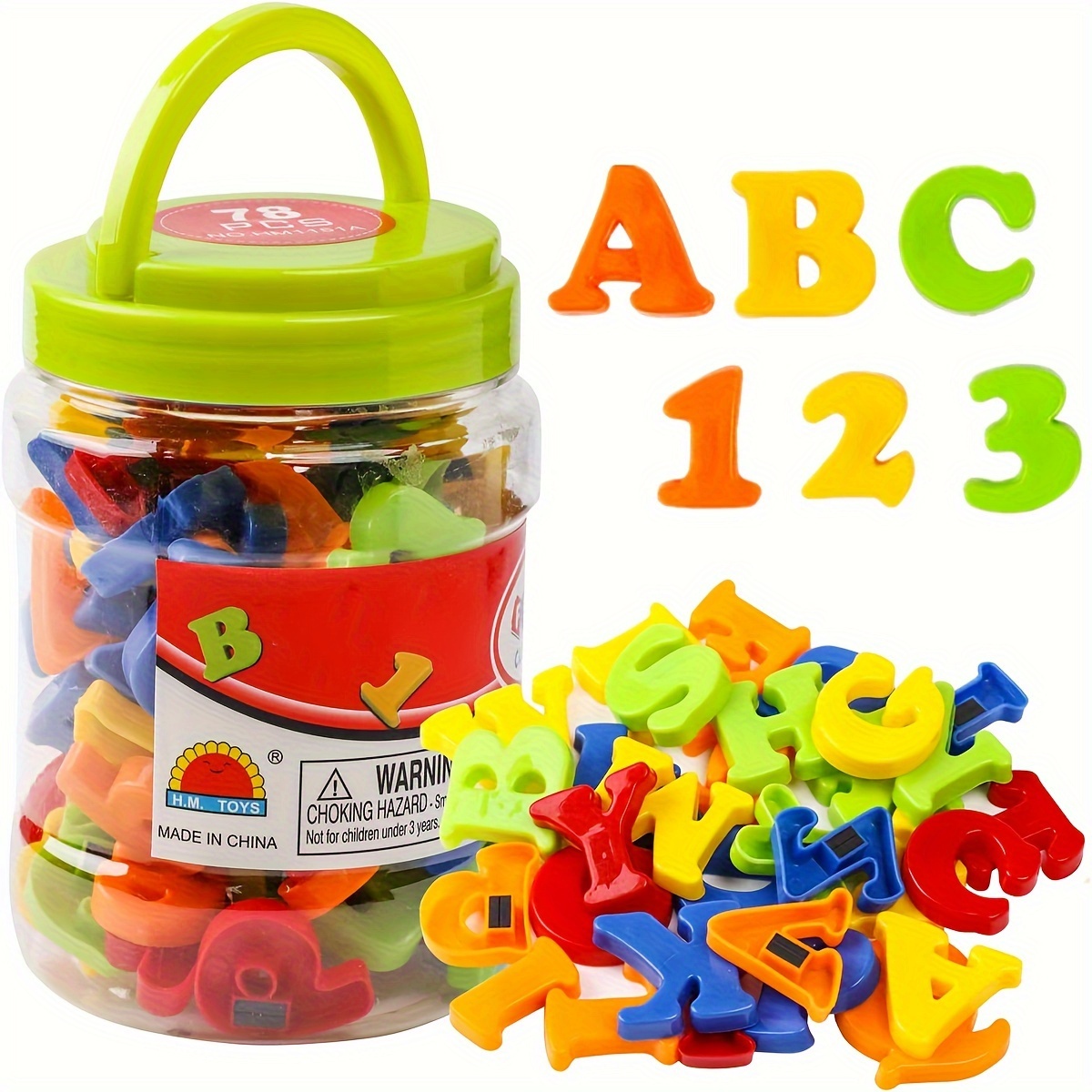 Kids Education Number - 78 PCS Magnetic Letters Numbers Alphabet,