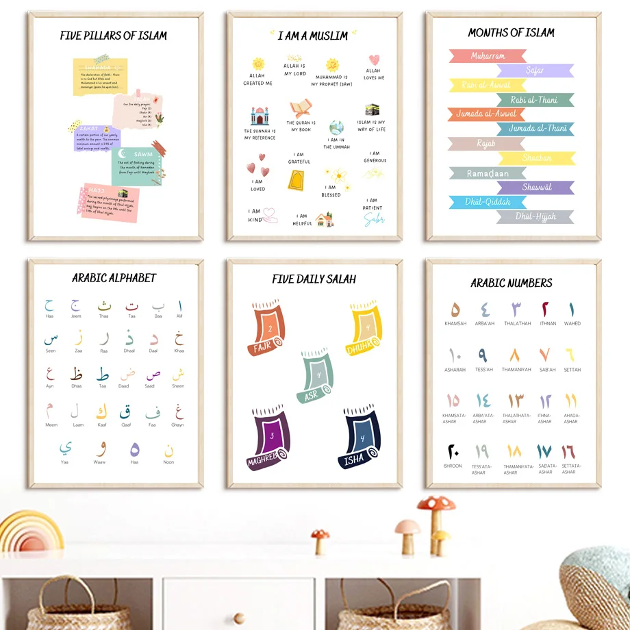 Kids Education Number - 1PC--Islamic Arabic Prophet ABC Number Month
