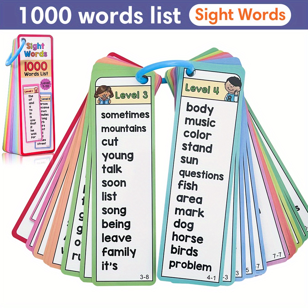 Kids Education Fun - 1000 Sight Words Flash Cards for