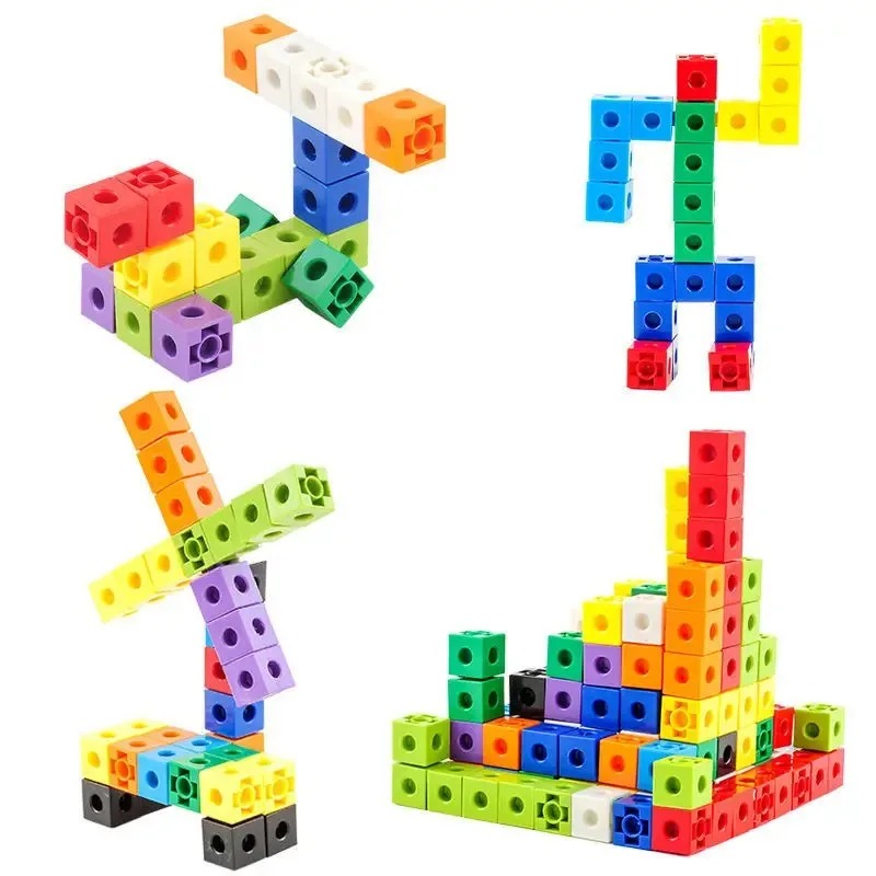 100PCS Set Linking Cubes Math  - Brain Teaser Cube recension och pris