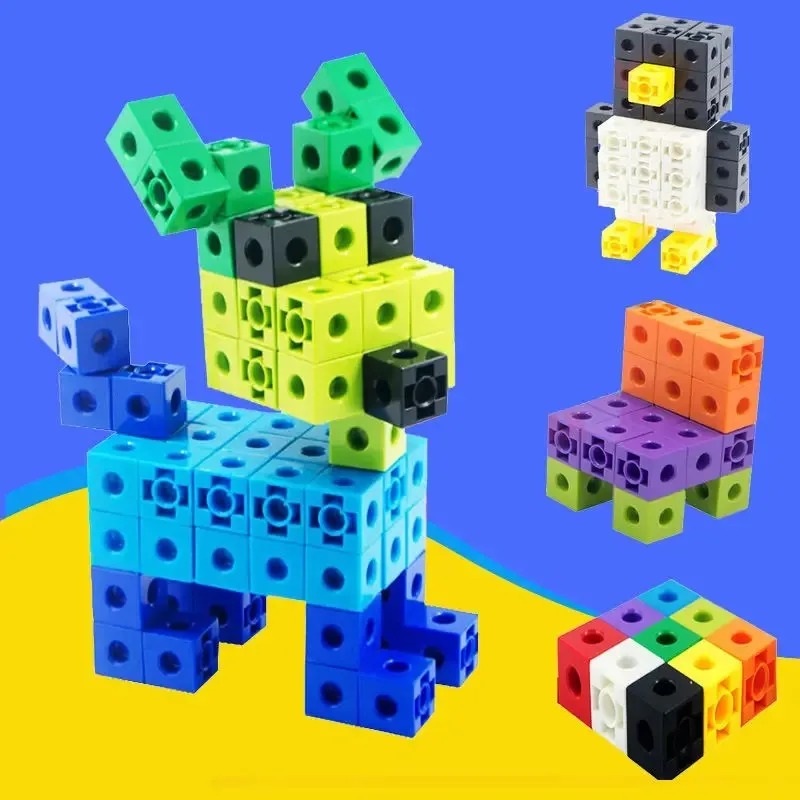 100PCS Set Linking Cubes Math  - Brain Teaser Cube recension och pris