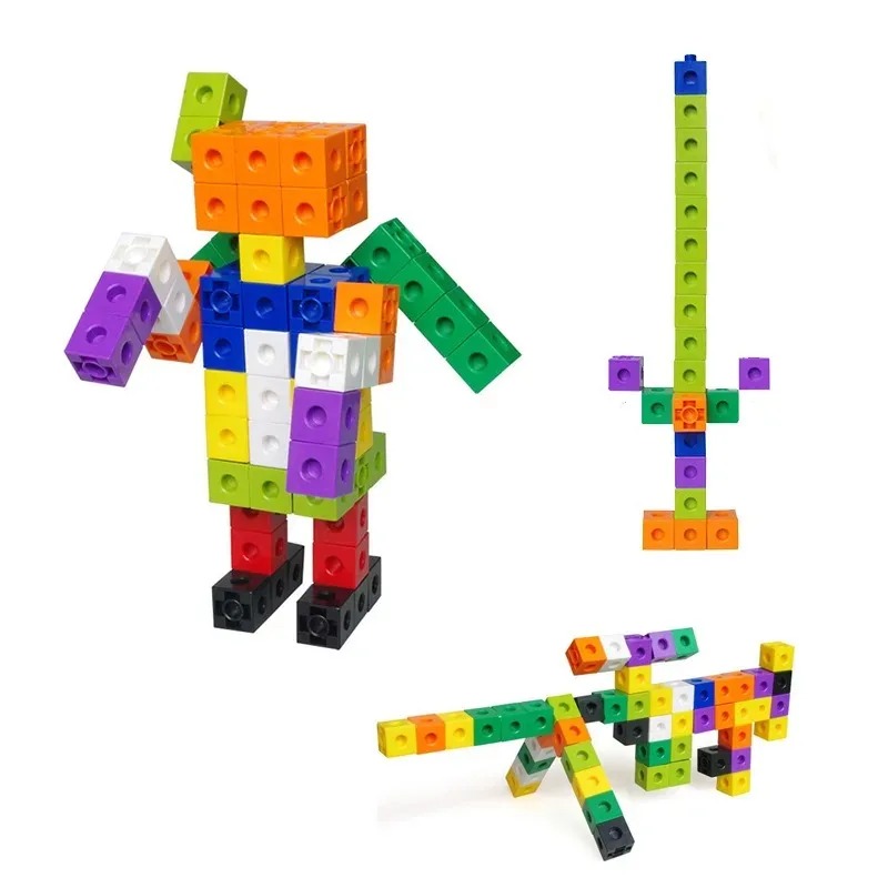 100PCS Set Linking Cubes Math  - Brain Teaser Cube recension och pris
