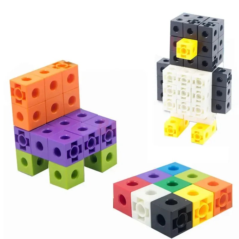 100PCS Set Linking Cubes Math  - Brain Teaser Cube recension och pris
