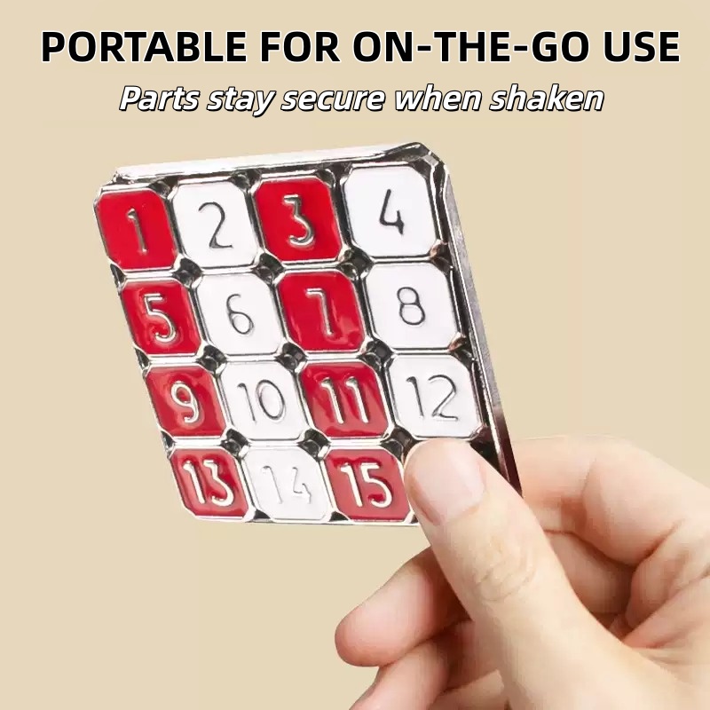 Metal Sliding Puzzle Board Num - Brain Teaser Cube recension och pris