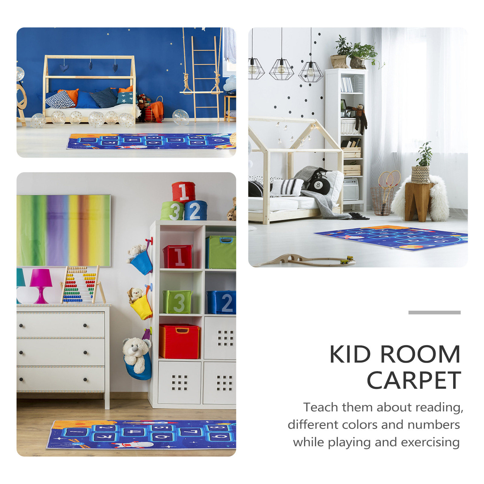 Large Hopscotch Floor Mat for  - Kids Education Design recension och pris