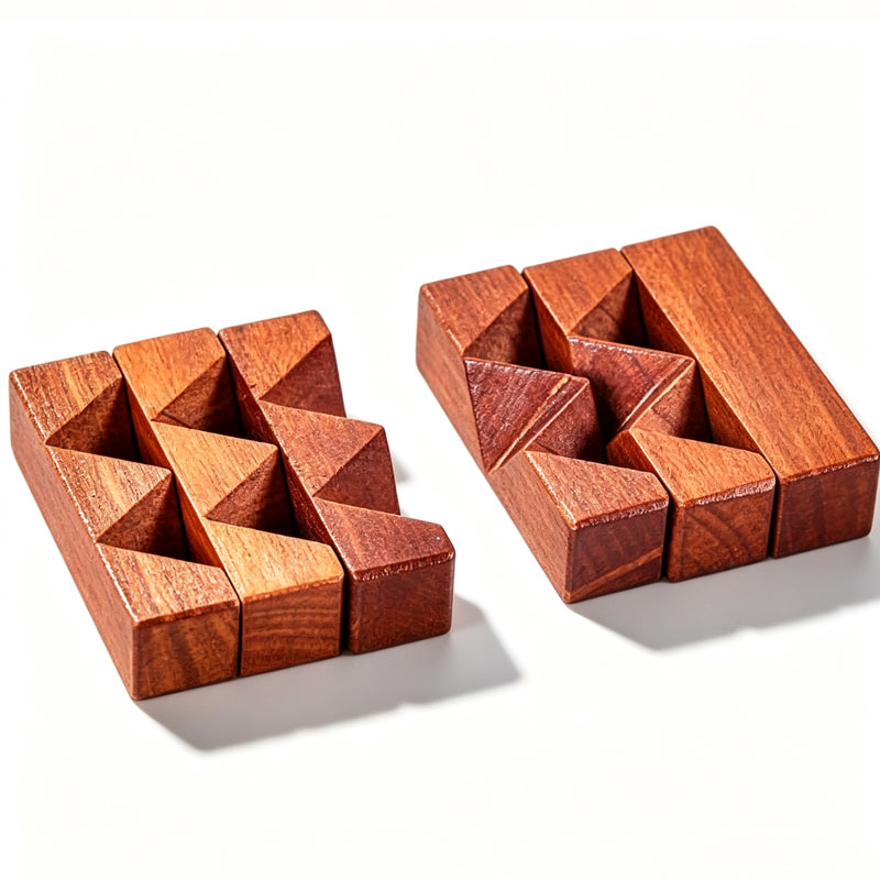 Wooden Knot Puzzle IQ Logic Tr - Kids Education Fun recension och pris