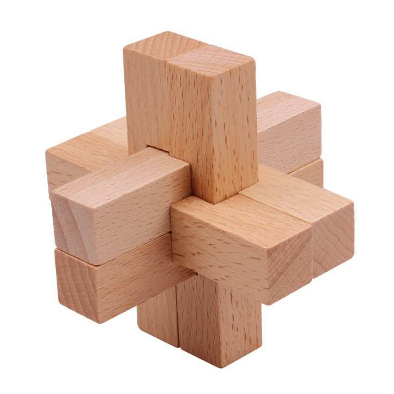 Wooden Luban Puzzle for Adults - Kids Education Fun recension och pris