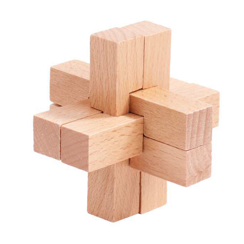 Wooden Luban Puzzle for Adults - Kids Education Fun recension och pris