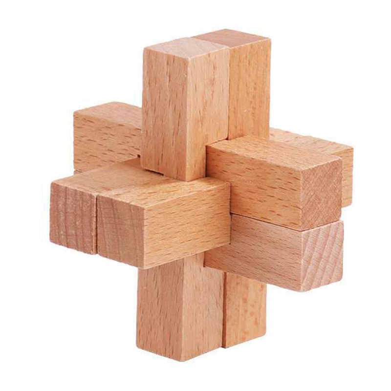 Wooden Luban Puzzle for Adults - Kids Education Fun recension och pris
