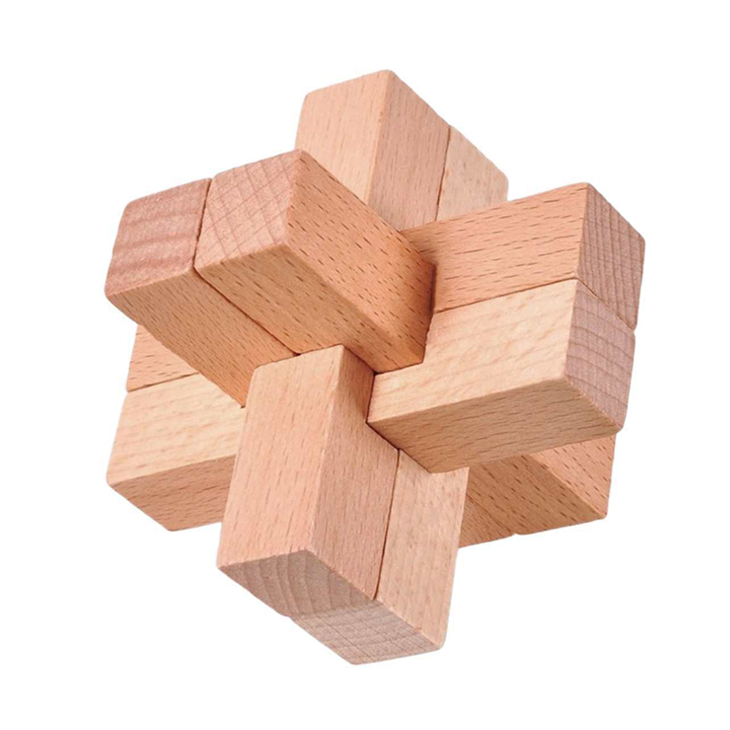 Wooden Luban Puzzle for Adults - Kids Education Fun recension och pris