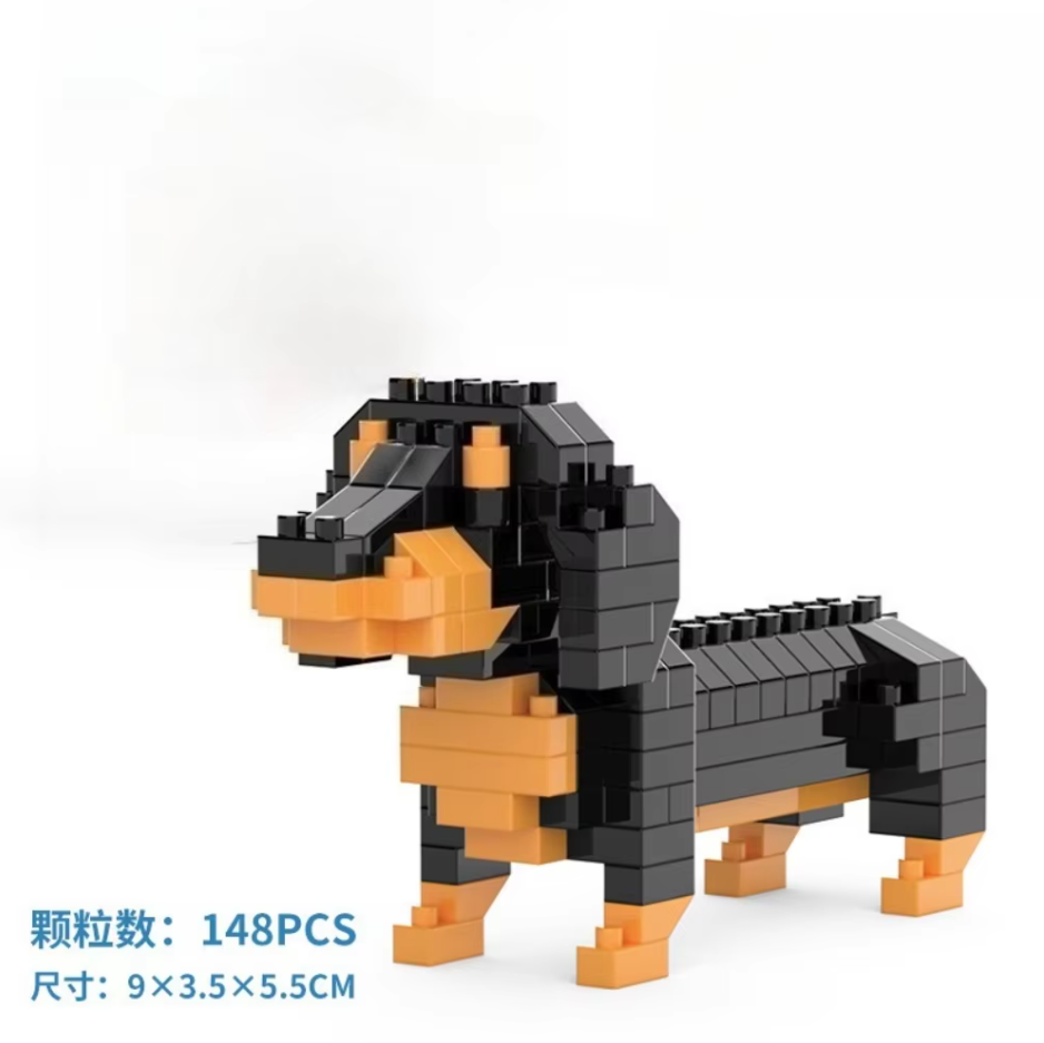 Mini Dachshund Dog Building Bl - Kids Education Design recension och pris