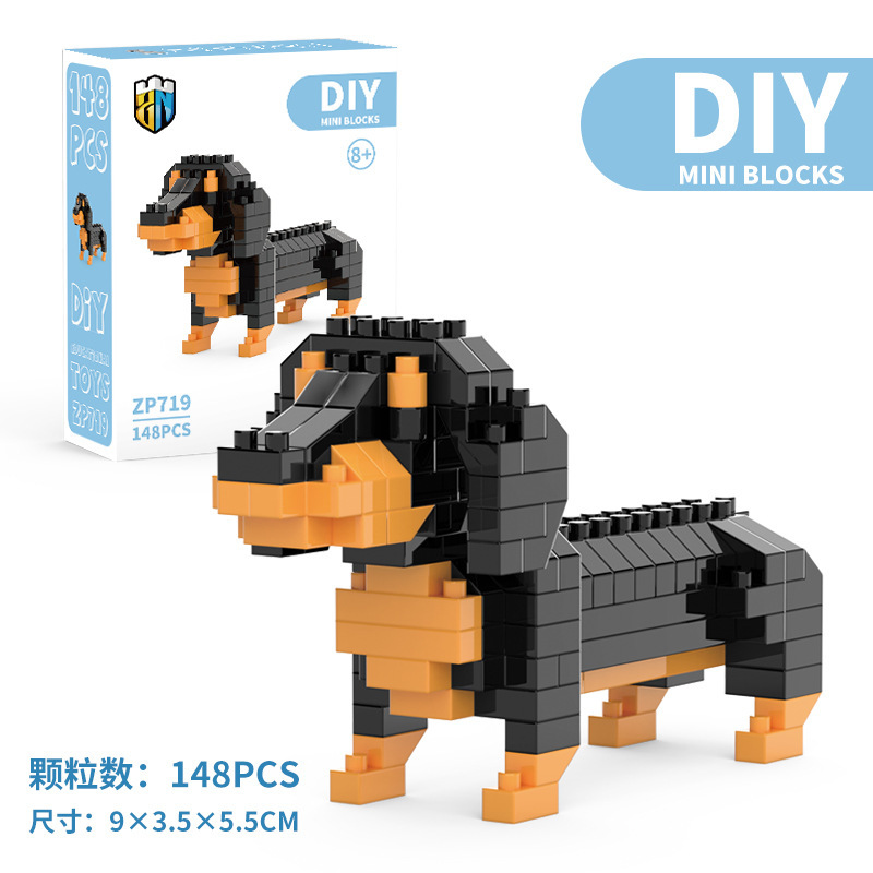 Mini Dachshund Dog Building Bl - Kids Education Design recension och pris