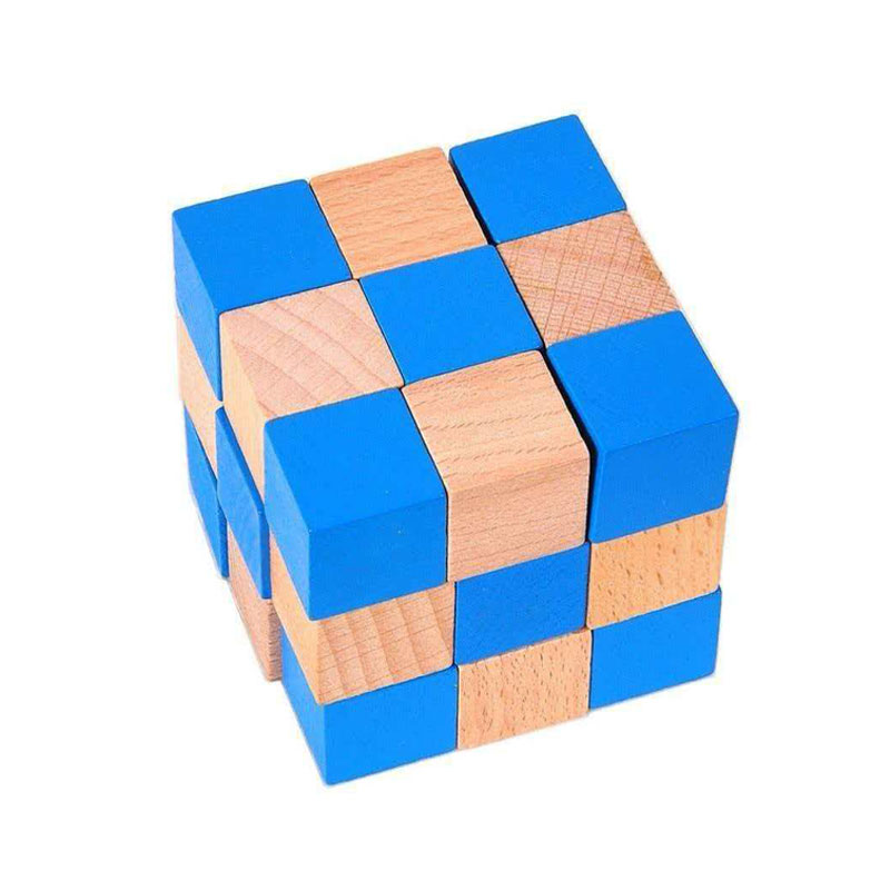 Square Snake Cube Wooden Brain - Kids Education Fun recension och pris
