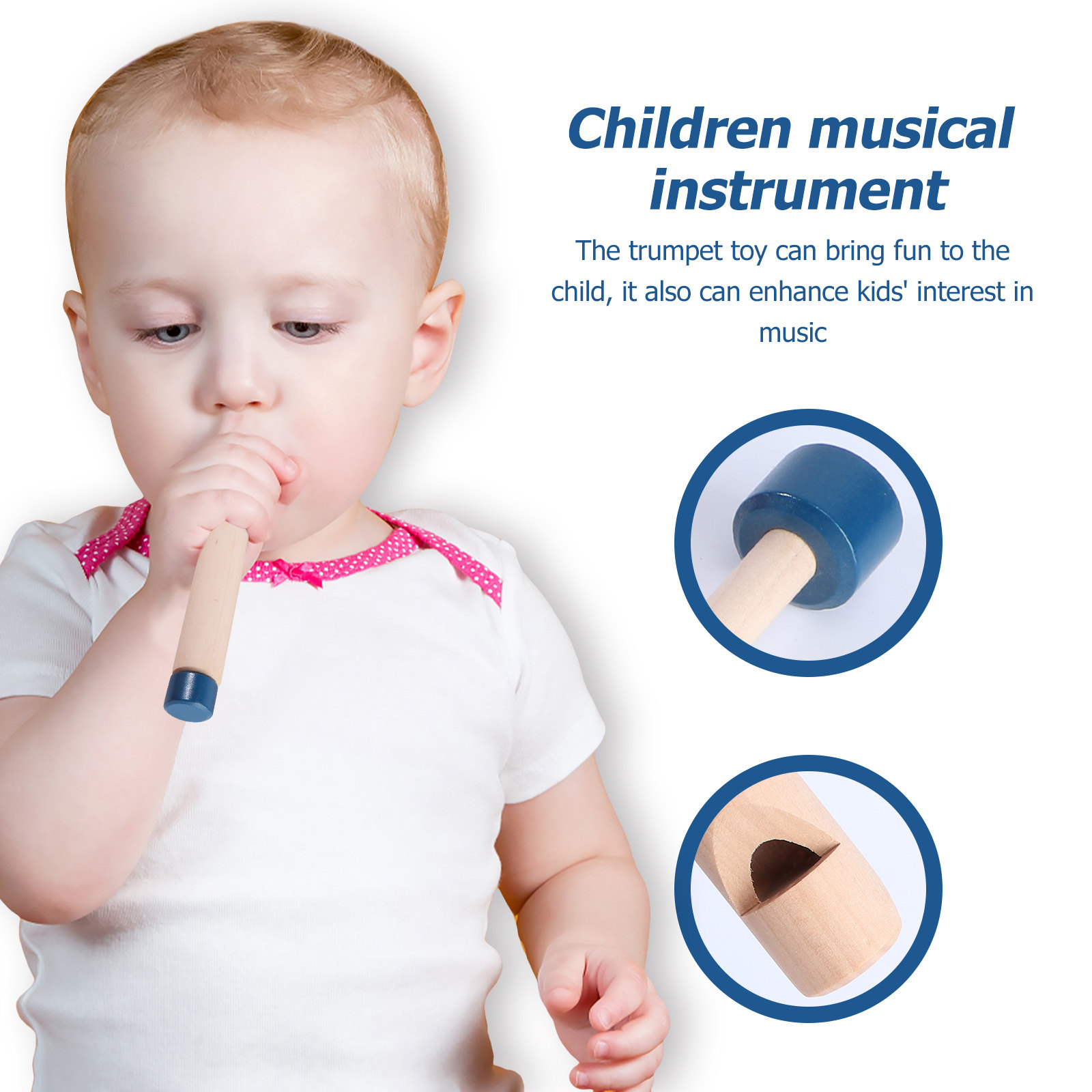 3Pcs Wooden Trumpet Whistles f - Kids Education Design recension och pris