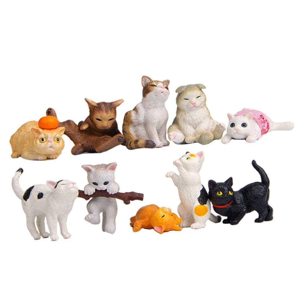 10/Set Adorable Cat Figures St - Kids Education Learn Tv recension och pris