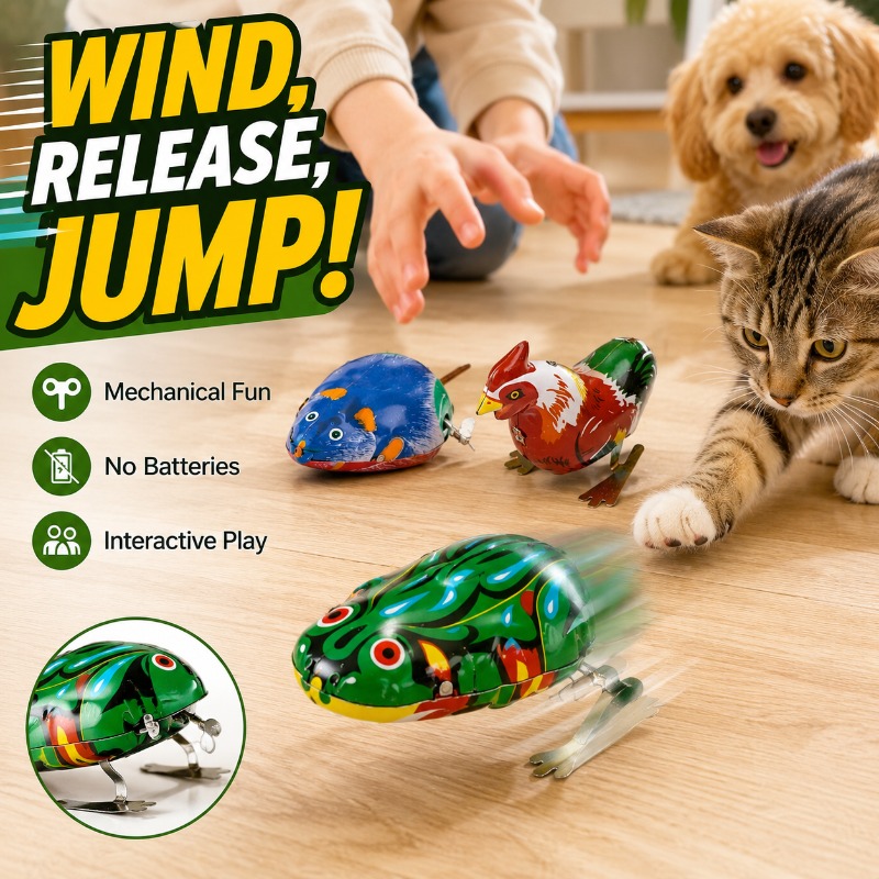 Traditional Wind Up Jumping Fr - Kids Education Fun recension och pris
