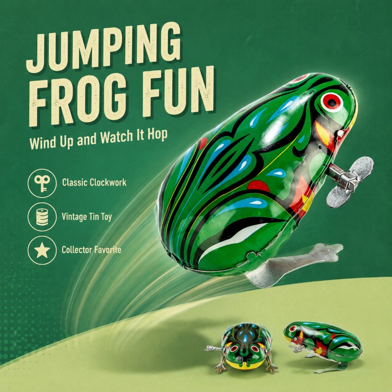 Traditional Wind Up Jumping Fr - Kids Education Fun recension och pris