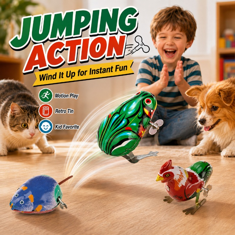 Traditional Wind Up Jumping Fr - Kids Education Fun recension och pris