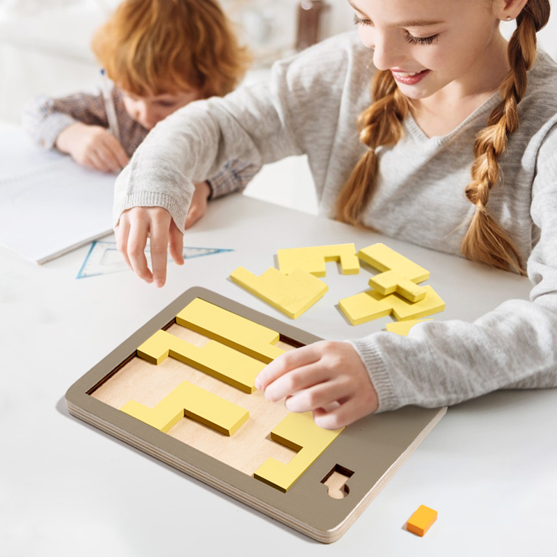 Wooden Geometric Puzzles Chall - Brain Teaser Cube recension och pris