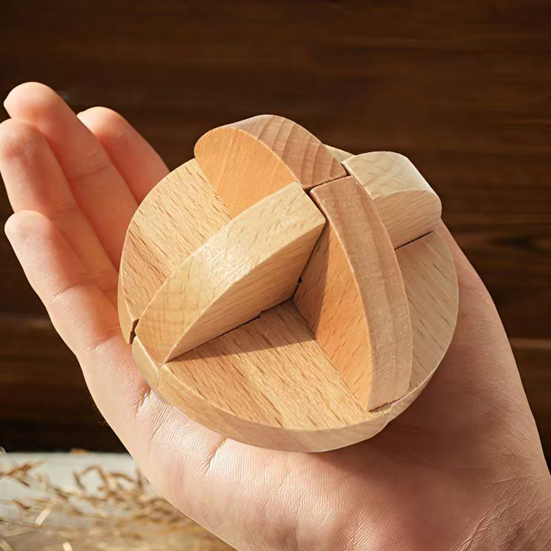 Classic Lu Ban ball Wooden Bra - Kids Education Fun recension och pris